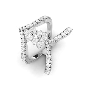 Platinum Pear Marquise Ring with Diamonds for Women JL PT DM 0037   Jewelove