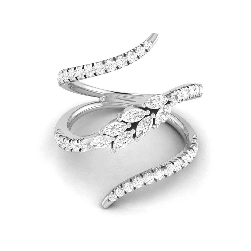 Platinum Pear Marquise Ring with Diamonds by Jewelove JL PT DM 0030  VS-GH Jewelove