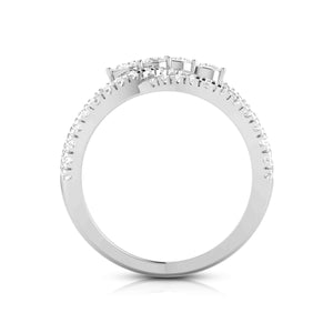 Platinum Pear Marquise Ring with Diamonds by Jewelove JL PT DM 0032   Jewelove