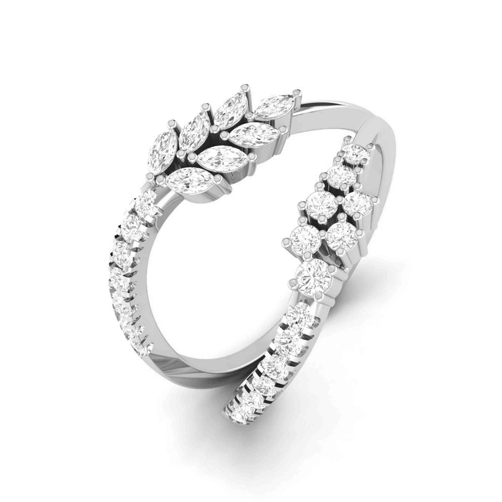 Platinum Ring Pear Marquise with Diamonds for Women JL PT DM 0035  VS-GH Jewelove