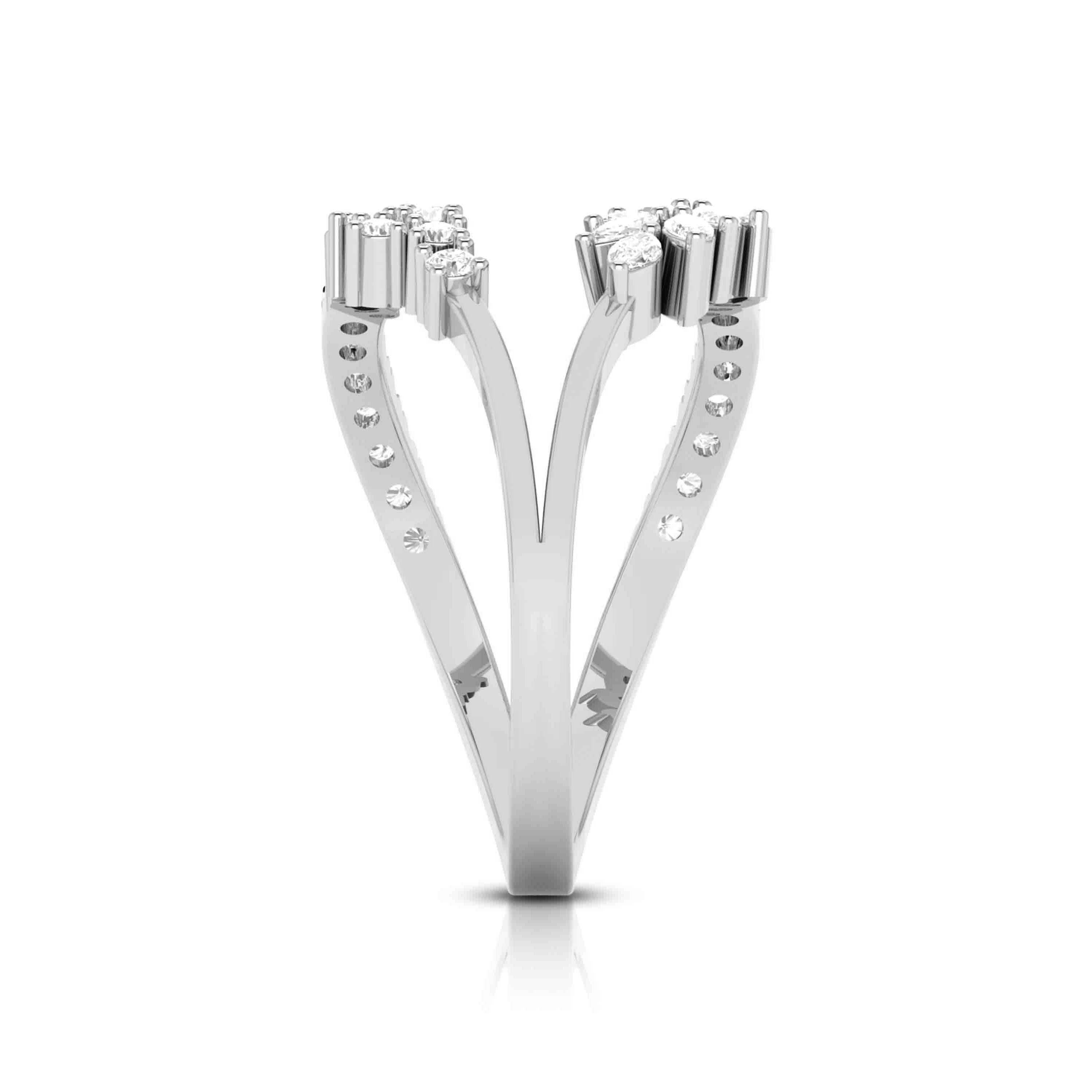 Platinum Ring Pear Marquise with Diamonds for Women JL PT DM 0035   Jewelove