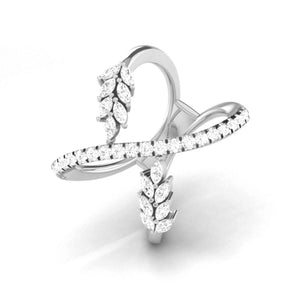 Platinum Pear Marquise Ring with Diamonds for Women JL PT DM 0036   Jewelove