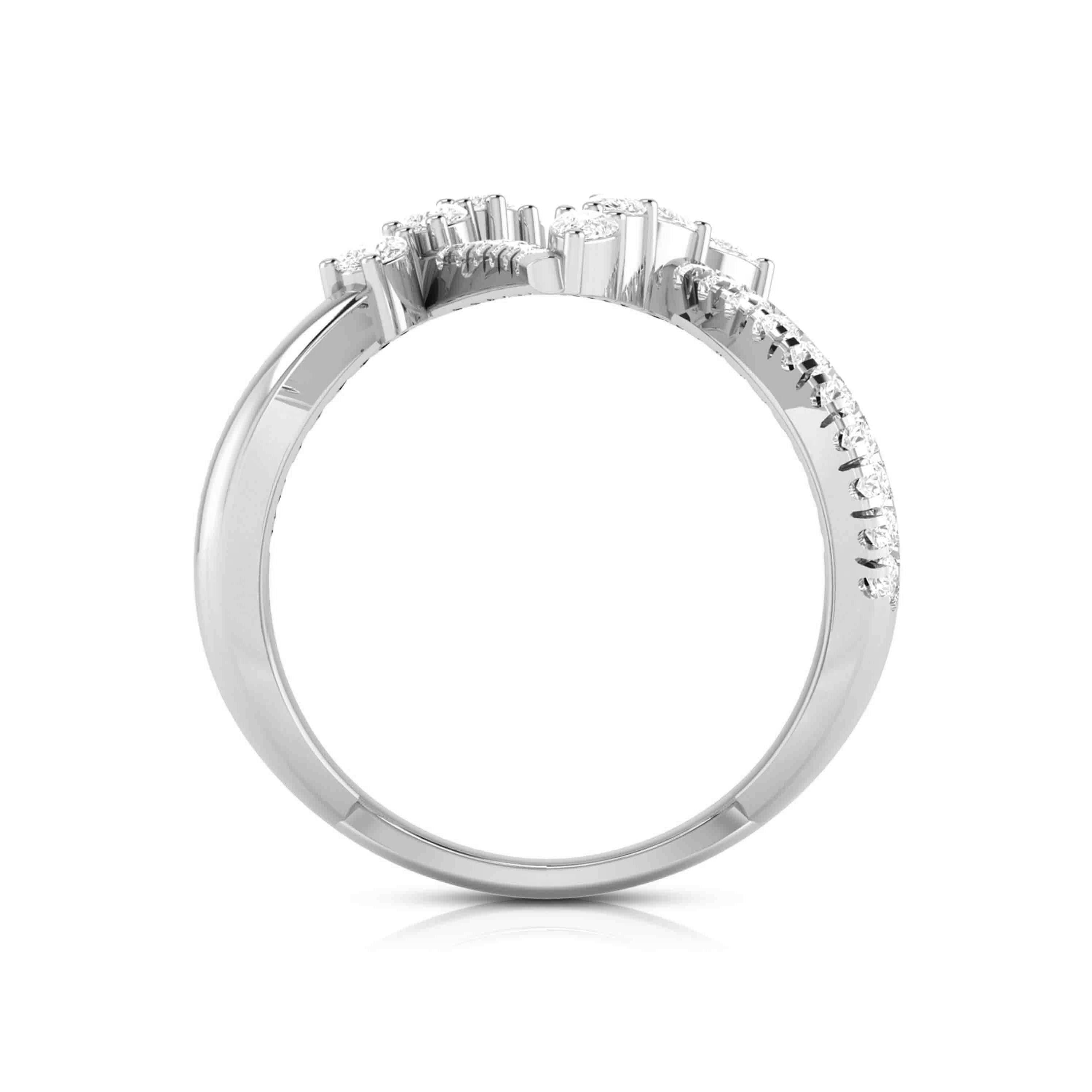 Platinum Pear Marquise Ring with Diamonds for Women JL PT DM 0041   Jewelove