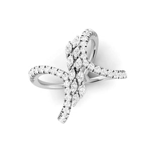 Platinum Ring with Diamonds by Jewelove JL PT DM0042   Jewelove