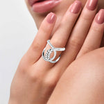 Load image into Gallery viewer, Platinum Pear Marquise Ring with Diamonds for Women JL PT DM 0046   Jewelove
