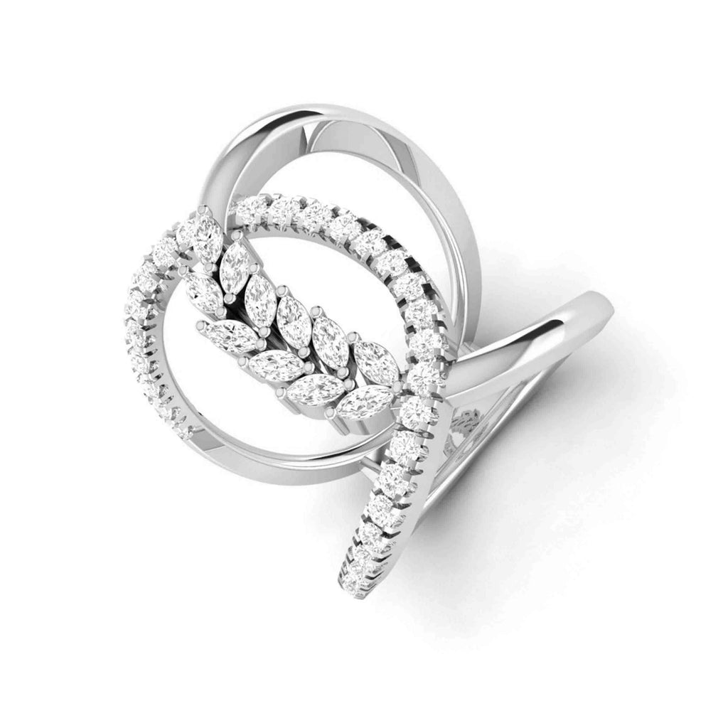 Platinum Pear Marquise Ring with Diamonds for Women JL PT DM 0046  VVS-GH Jewelove