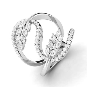 Platinum Pear Marquise Ring with Diamonds for Women JL PT DM 0048   Jewelove