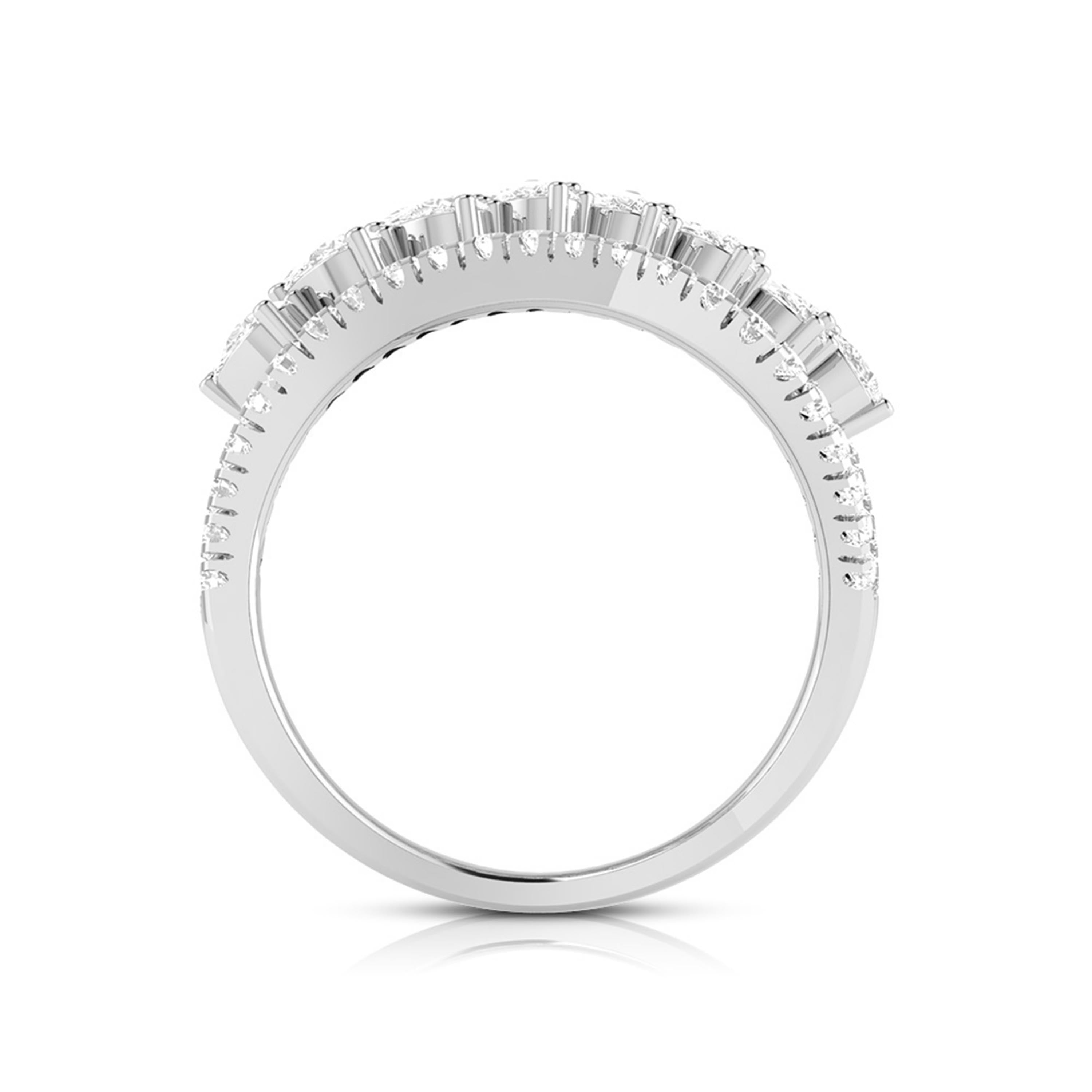 Platinum Pear Marquise Ring with Diamonds for Women JL PT DM 0052   Jewelove