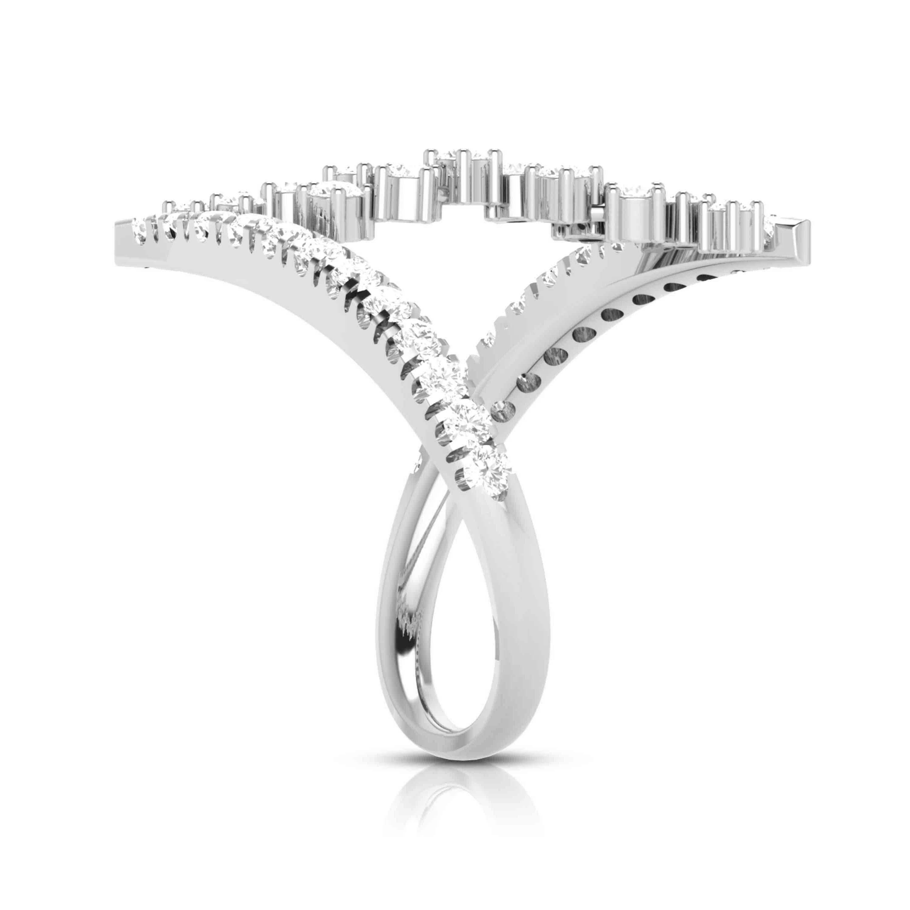 Platinum Pear Marquise Ring with Diamonds for Women JL PT DM 0055   Jewelove