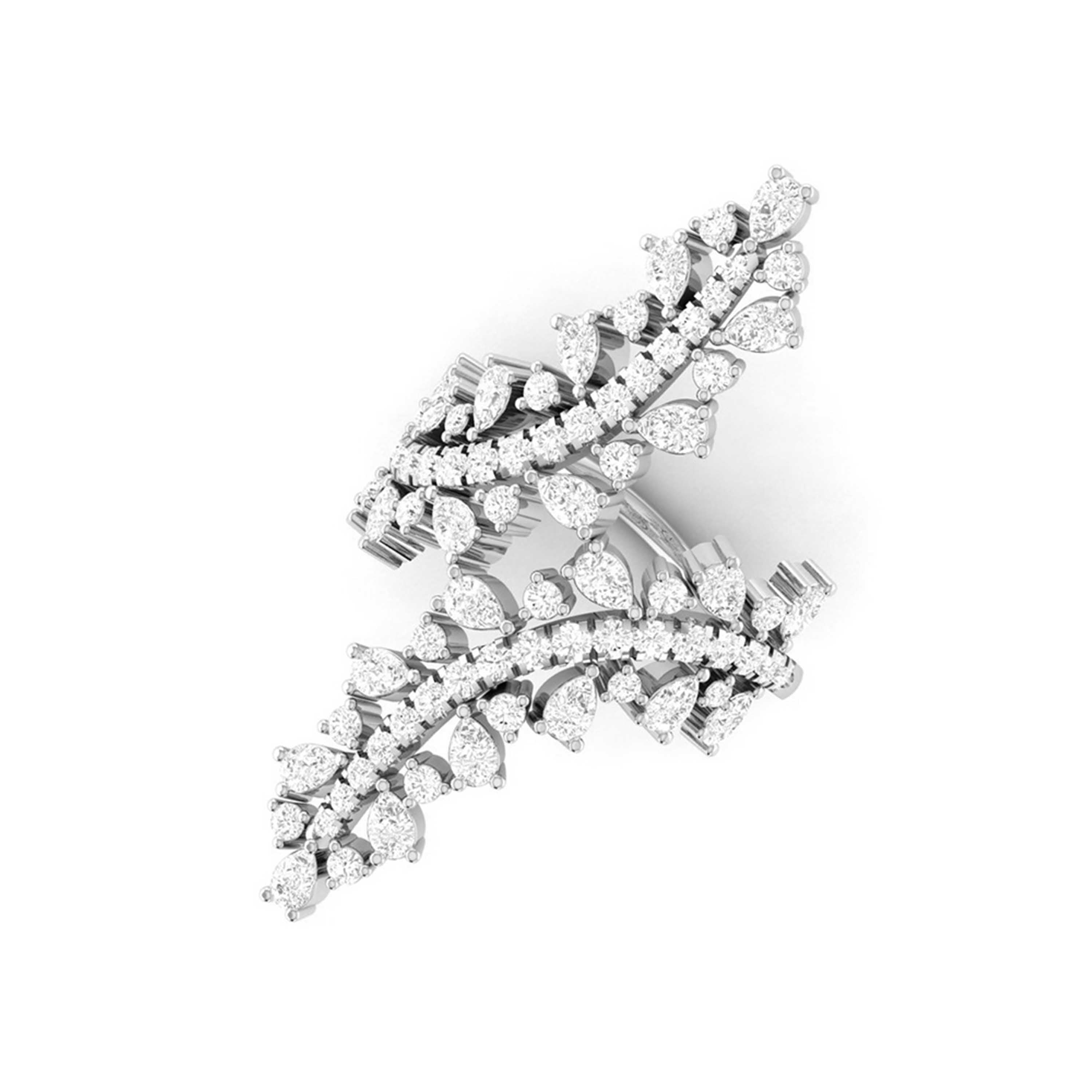 Platinum Pear Marquise Ring with Diamonds for Women JL PT DM 0058   Jewelove