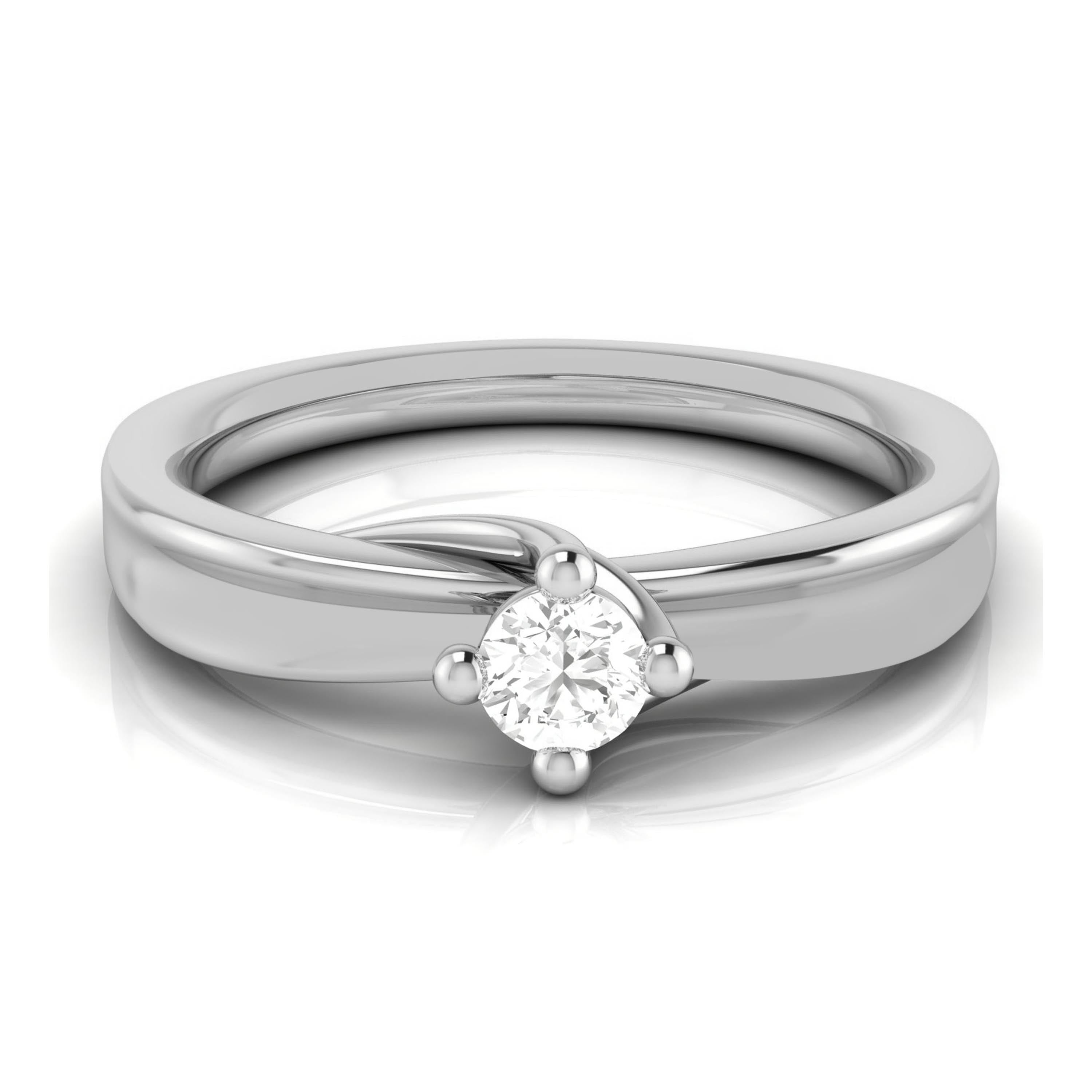 Platinum Diamond 15-Pointer Engagement Ring for Women JL PT R-41   Jewelove.US