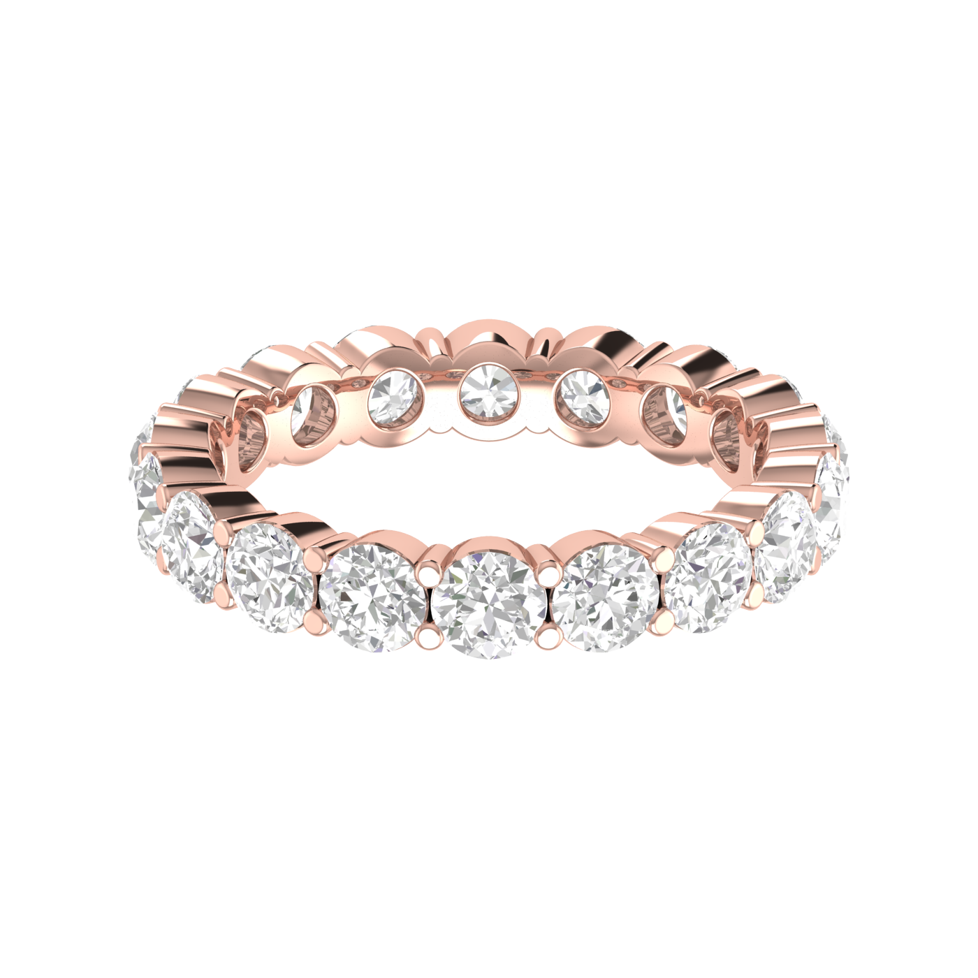 15 Pointer Eternity Rose Gold Diamond Wedding Ring JL AU RD RN 9272R   Jewelove.US
