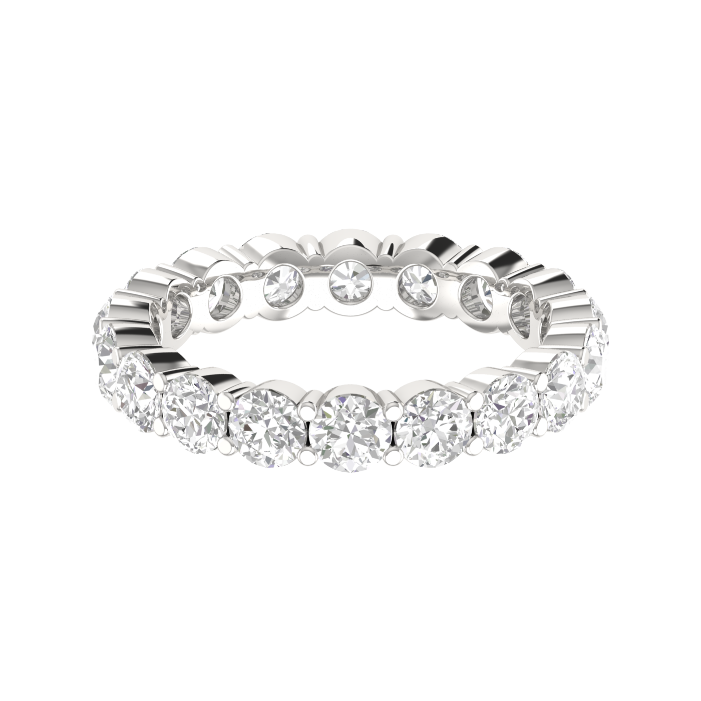 Harry Winston 3.50 CTW Round Brilliant Diamond Platinum Eternity Band Ring  | Wilson's Estate Jewelry
