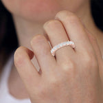 Load image into Gallery viewer, 25 Pointer Rose Gold Princess Cut Diamond Engagement Ring JL AU RD RN 9278R   Jewelove.US
