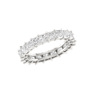 10 Pointer Eternity Princess Cut Diamond Platinum Wedding Ring for Women JL PT RD RN 9278-B   Jewelove