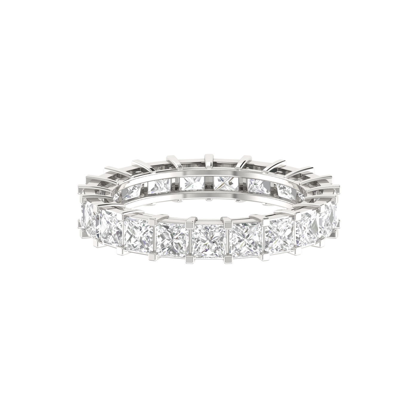 15 Pointer Eternity Princess Cut Diamond Platinum Wedding Ring for Women JL PT RD RN 9278-A   Jewelove