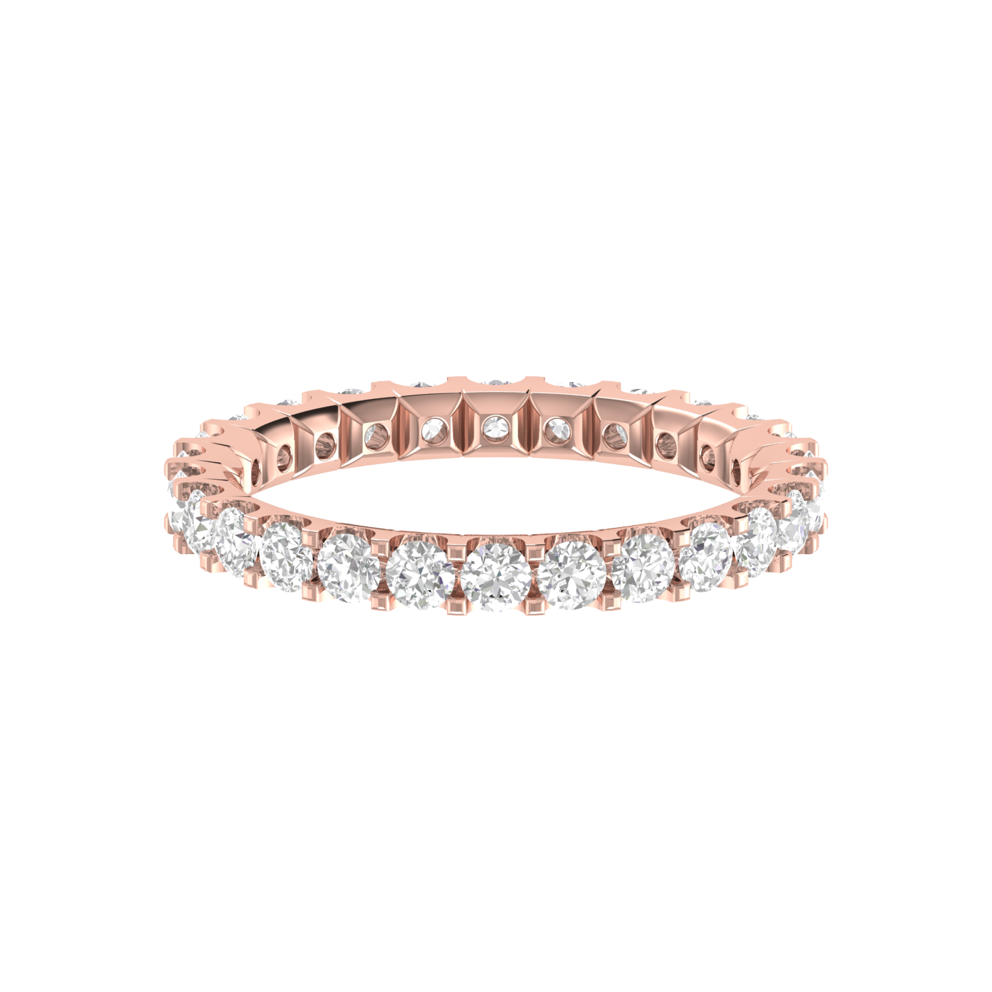 Rose Gold Diamond Wedding Ring JL AU RD RN 9279R   Jewelove.US