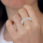 Load image into Gallery viewer, Twisted Platinum Diamond Wedding Ring for Women JL PT RD RN 9280   Jewelove.US
