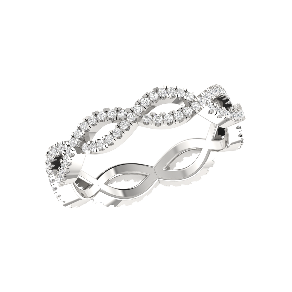 Twisted Platinum Diamond Wedding Ring for Women JL PT RD RN 9280   Jewelove.US