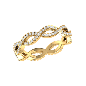 Twisted Yellow Gold Diamond Wedding Ring JL AU RD RN 9280Y   Jewelove.US