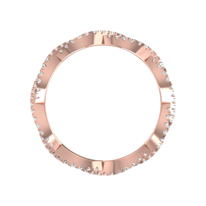 Twisted Rose Gold Diamond Wedding Ring JL AU RD RN 9280R   Jewelove.US