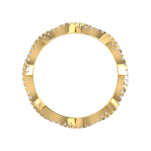 Twisted Yellow Gold Diamond Wedding Ring JL AU RD RN 9280Y   Jewelove.US