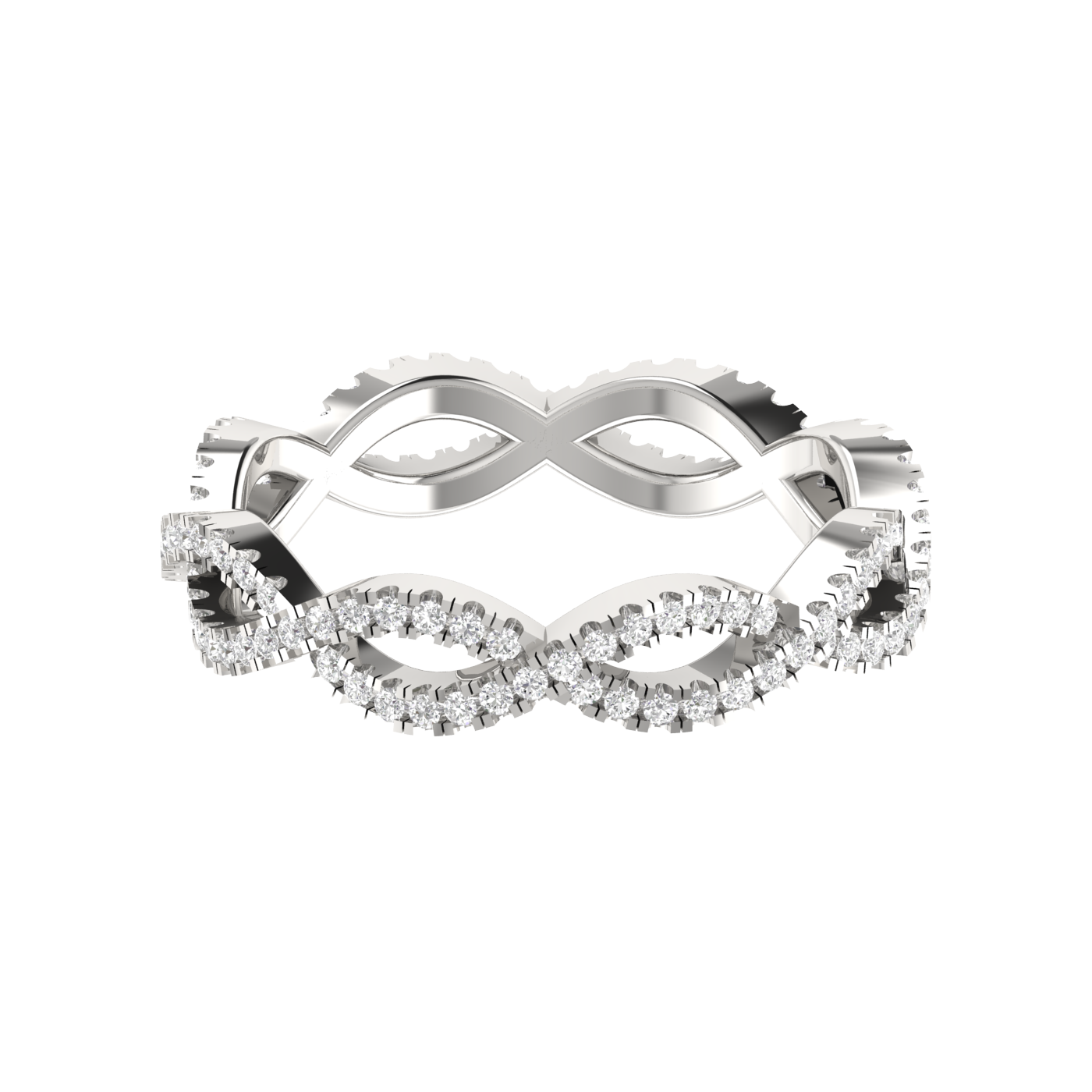 Twisted Platinum Diamond Wedding Ring for Women JL PT RD RN 9280   Jewelove.US