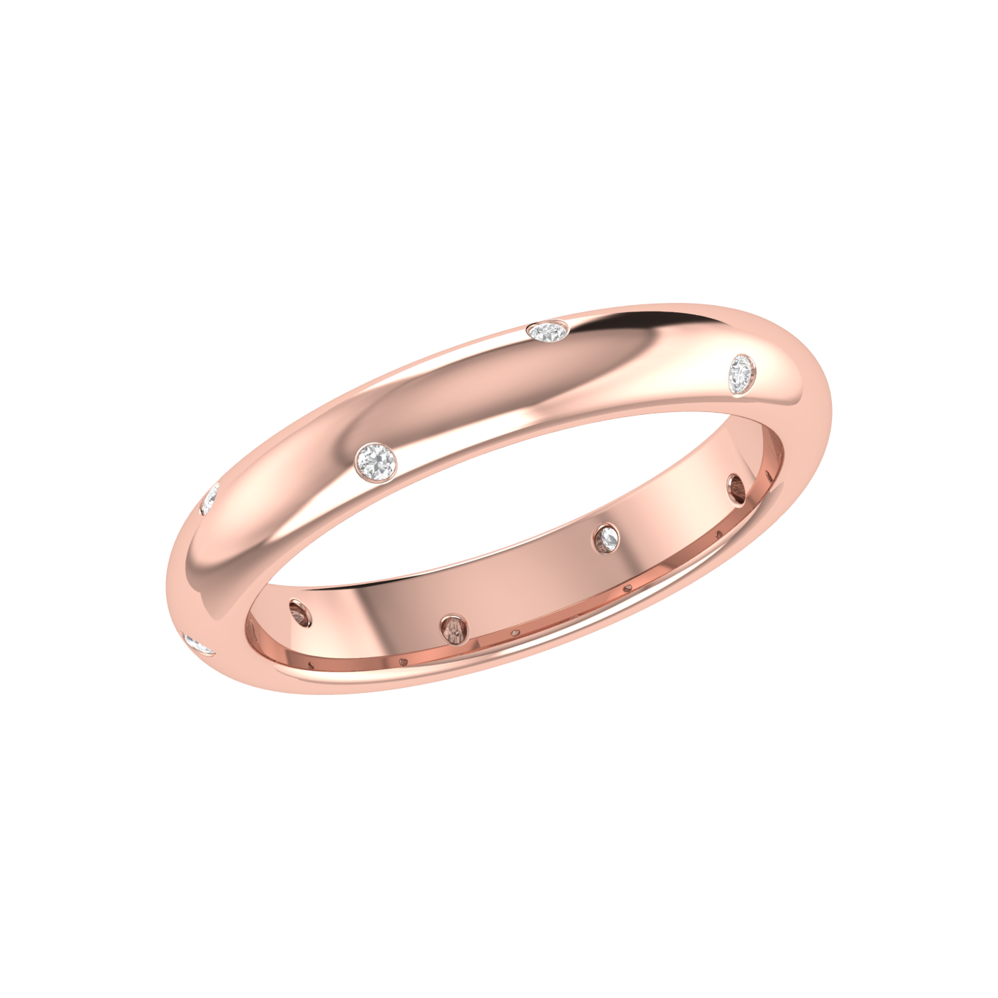 Rose Gold Diamond Wedding Ring for Women JL AU RD RN 9284R   Jewelove.US