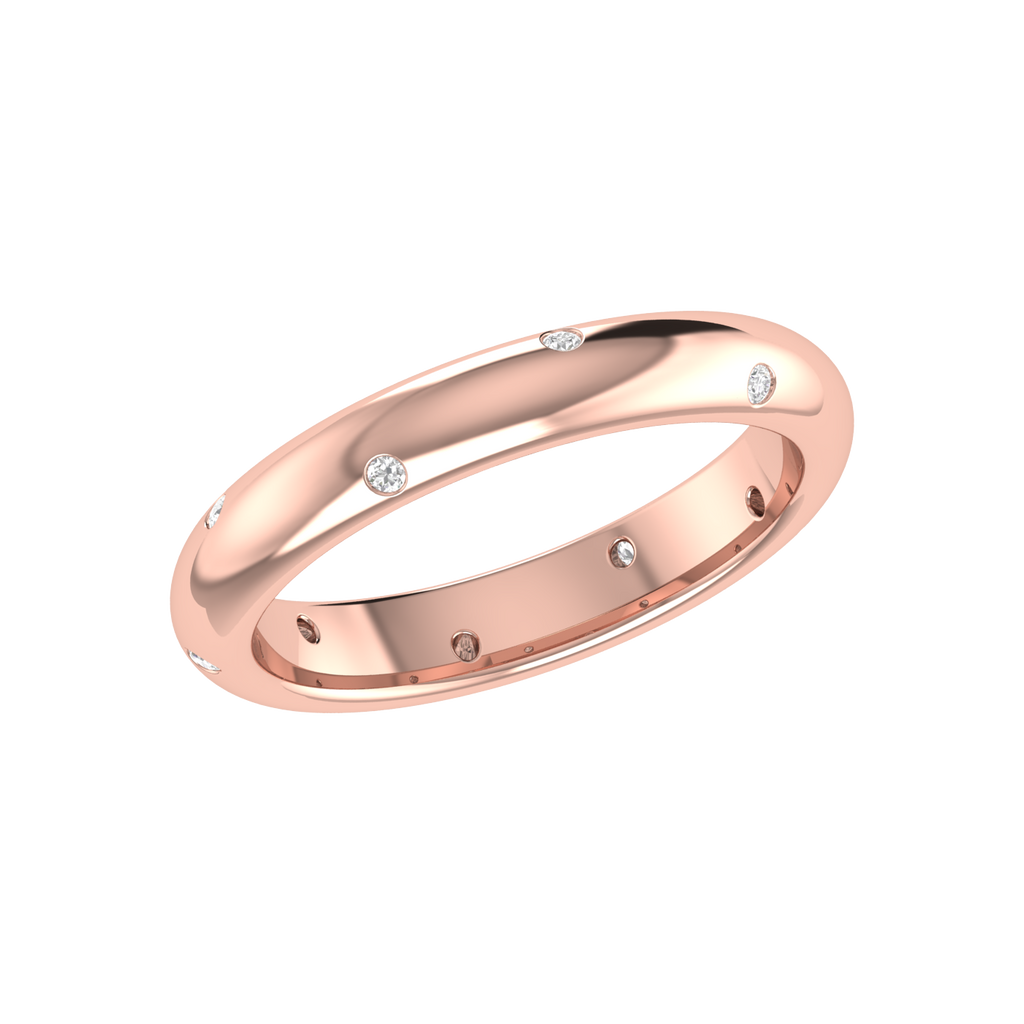 Rose Gold Diamond Wedding Ring for Women JL AU RD RN 9284R   Jewelove.US