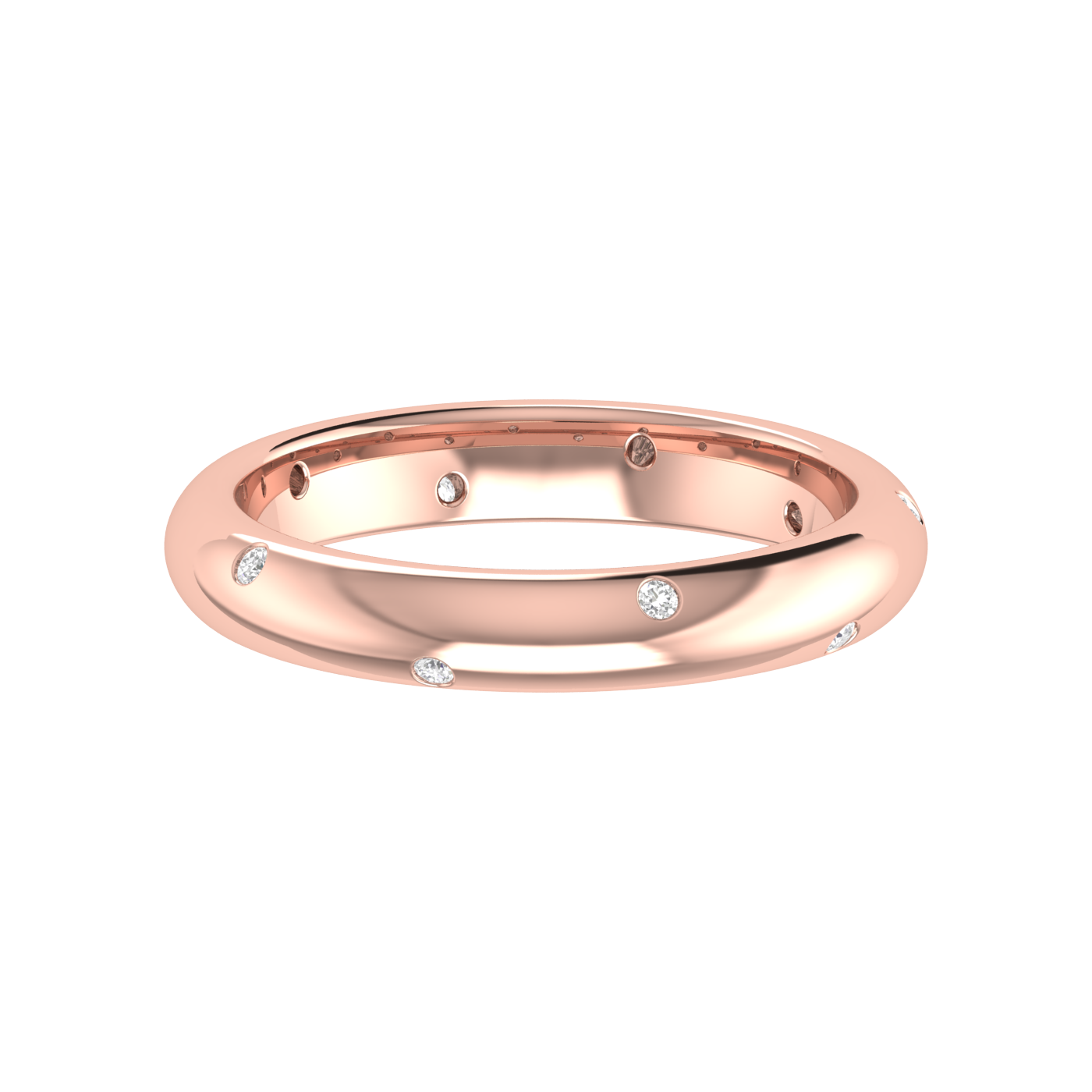 Rose Gold Diamond Wedding Ring for Women JL AU RD RN 9284R   Jewelove.US