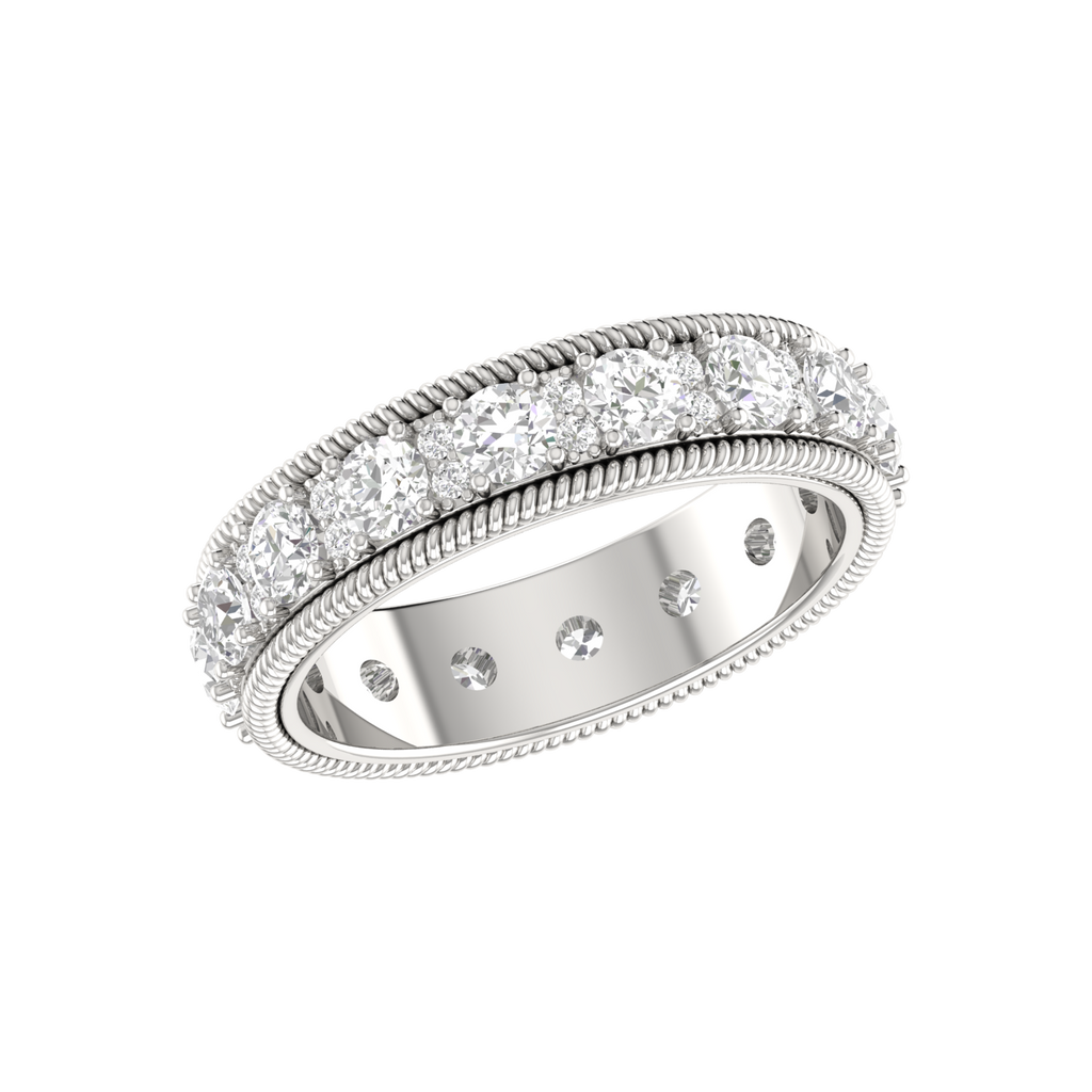 15 Pointer Eternity Platinum Diamond Wedding Ring for Women JL PT RD RN 9287   Jewelove.US
