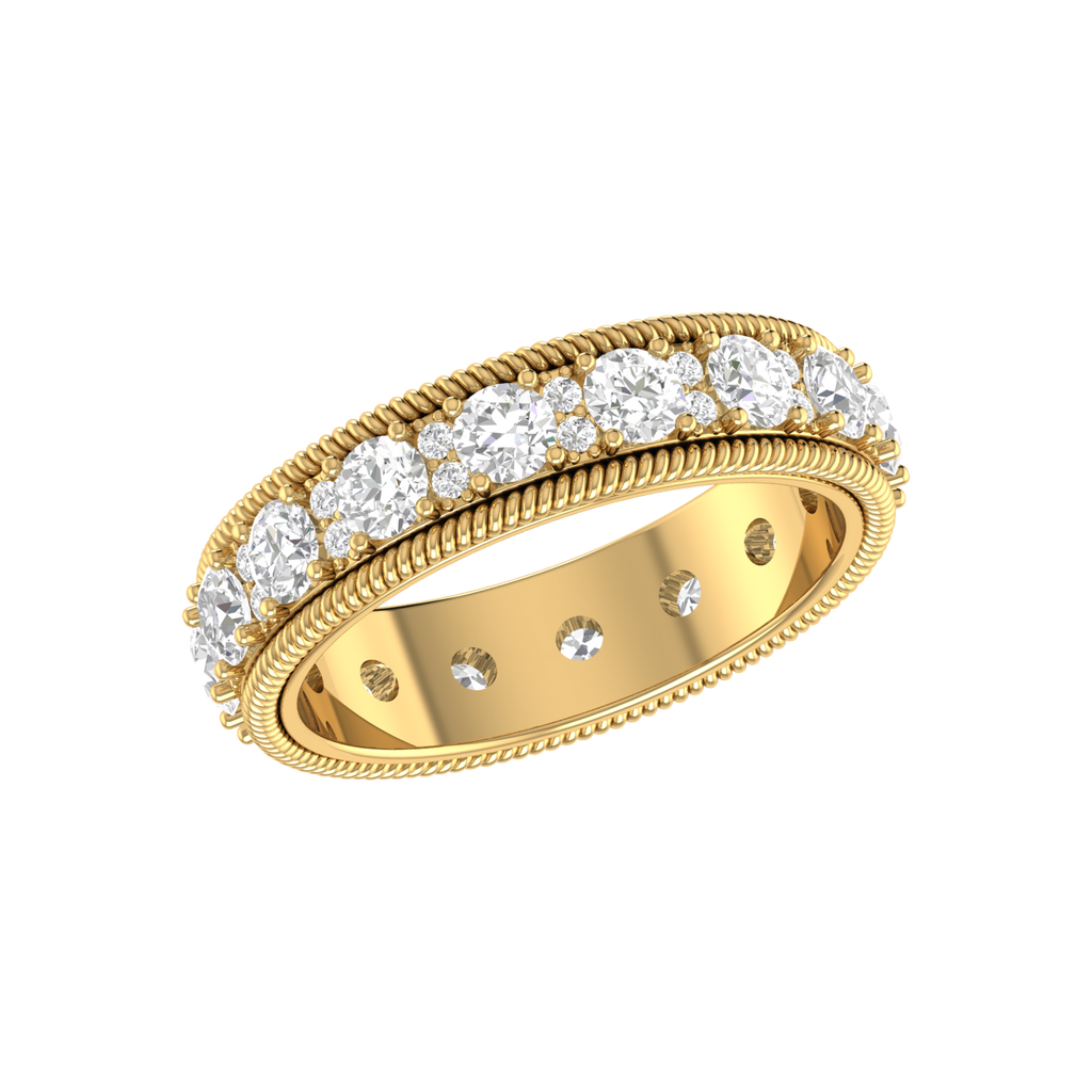 Eternity Yellow Gold Diamond Wedding Ring for Women JL AU RD RN 9287Y   Jewelove.US