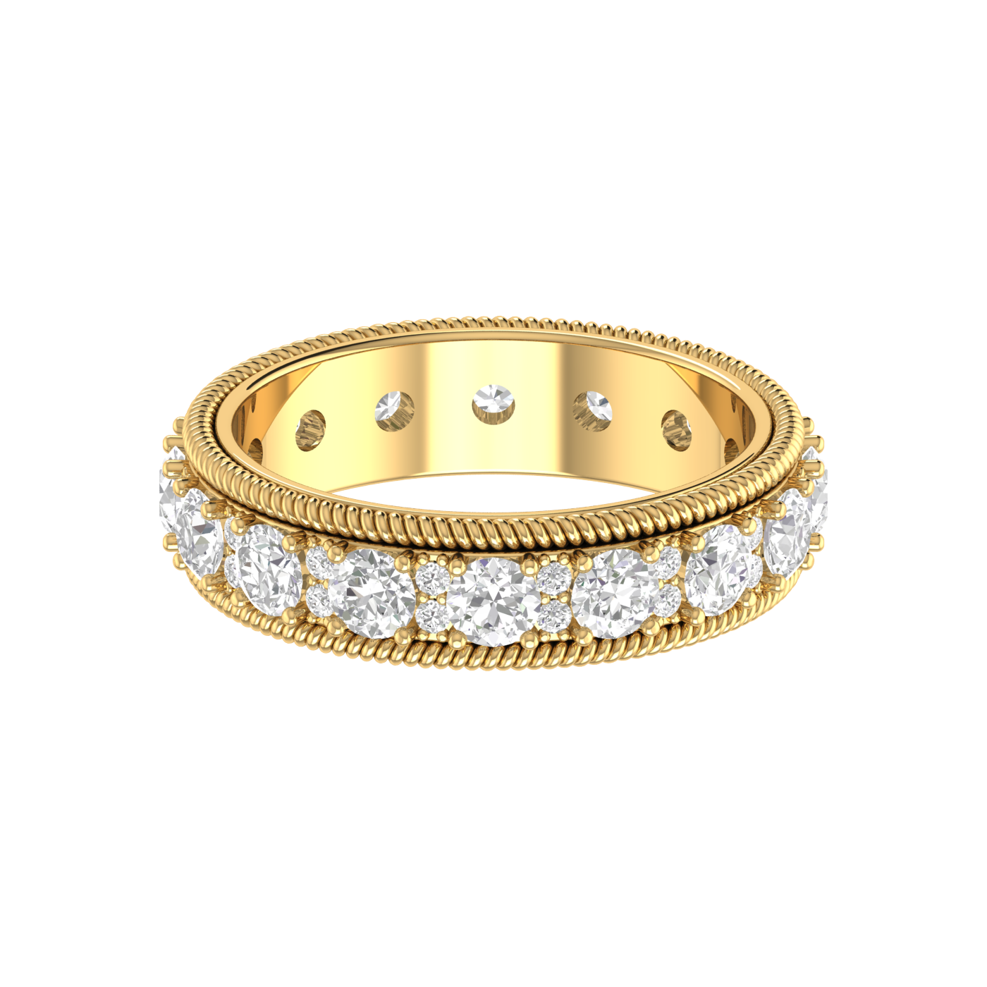 Eternity Yellow Gold Diamond Wedding Ring for Women JL AU RD RN 9287Y   Jewelove.US