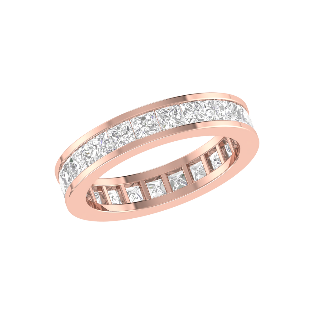 15 Pointer Eternity Rose Gold Princess Cut Diamond Engagement Ring JL AU RD RN 9293R   Jewelove.US