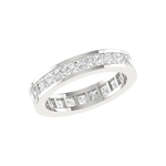 Load image into Gallery viewer, 15 Pointer Eternity Princess Cut Diamond Platinum Wedding Ring for Women JL PT RD RN 9293   Jewelove
