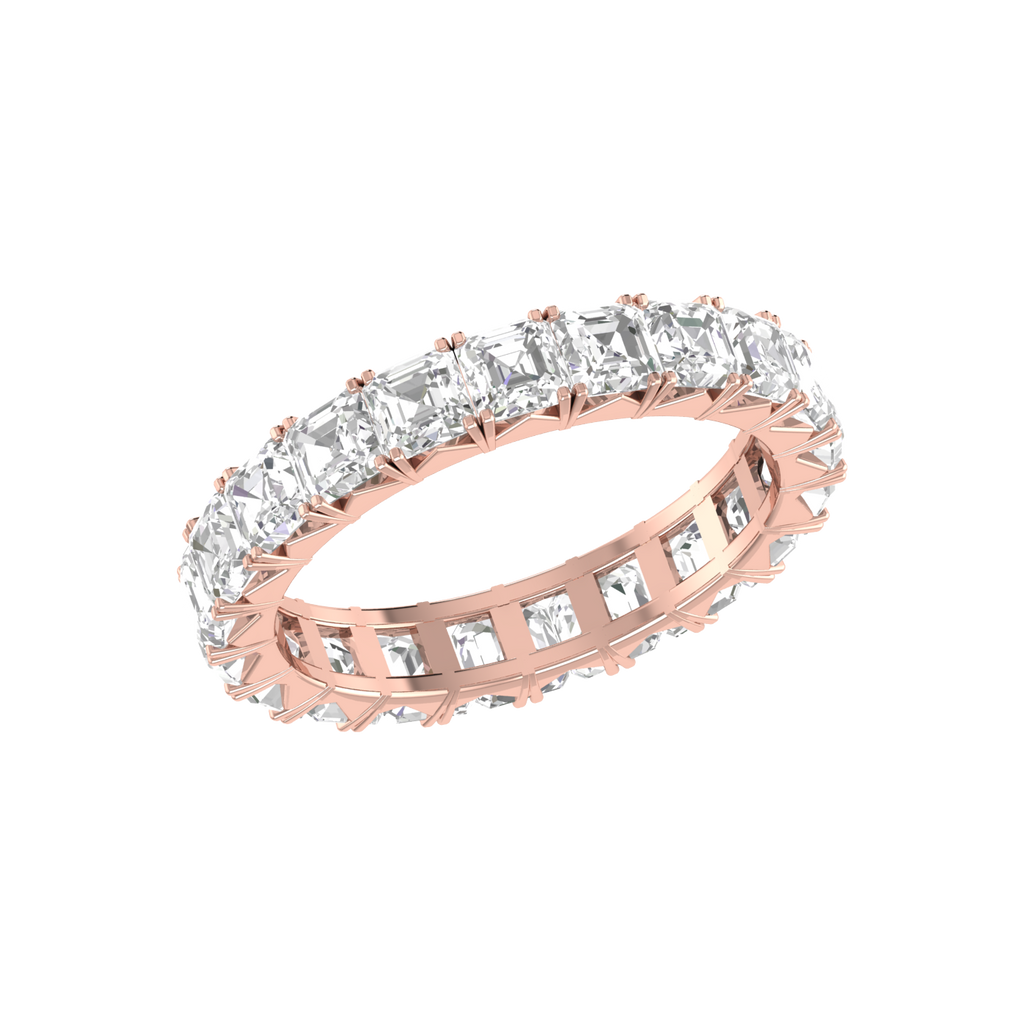 15 Pointer Eternity Rose Gold Princess Cut Diamond Engagement Ring JL AU RD RN 9294R   Jewelove.US