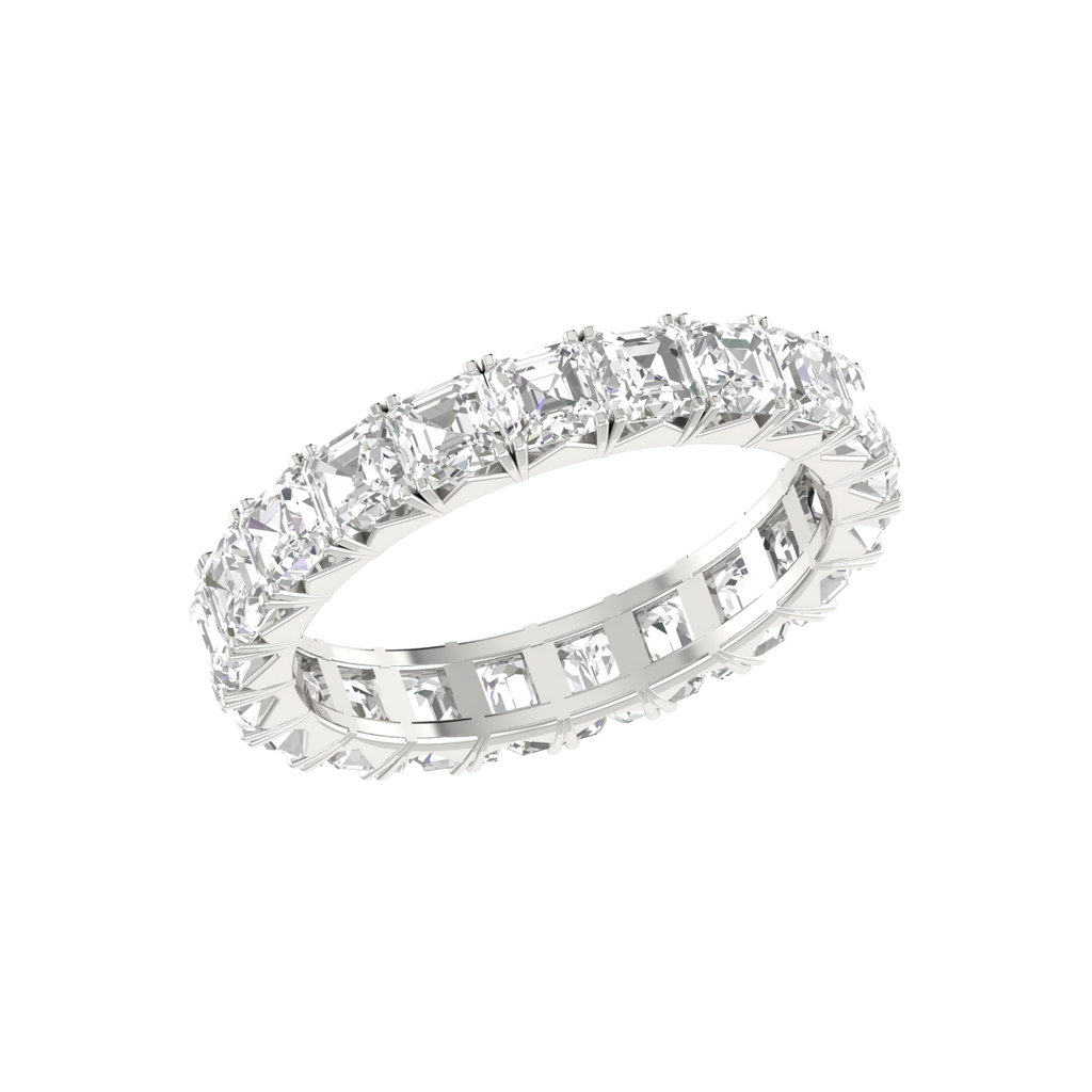 15 Pointer Eternity Princess Cut Diamond Platinum Wedding Ring for Women JL PT RD RN 9294   Jewelove