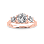 Load image into Gallery viewer, 50-Pointer Solitaire Diamond Accents 18K Rose Gold Ring JL AU 1229R-A   Jewelove.US
