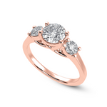 Load image into Gallery viewer, 30-Pointer Solitaire Diamond Accents 18K Rose Gold Ring JL AU 1229R   Jewelove.US
