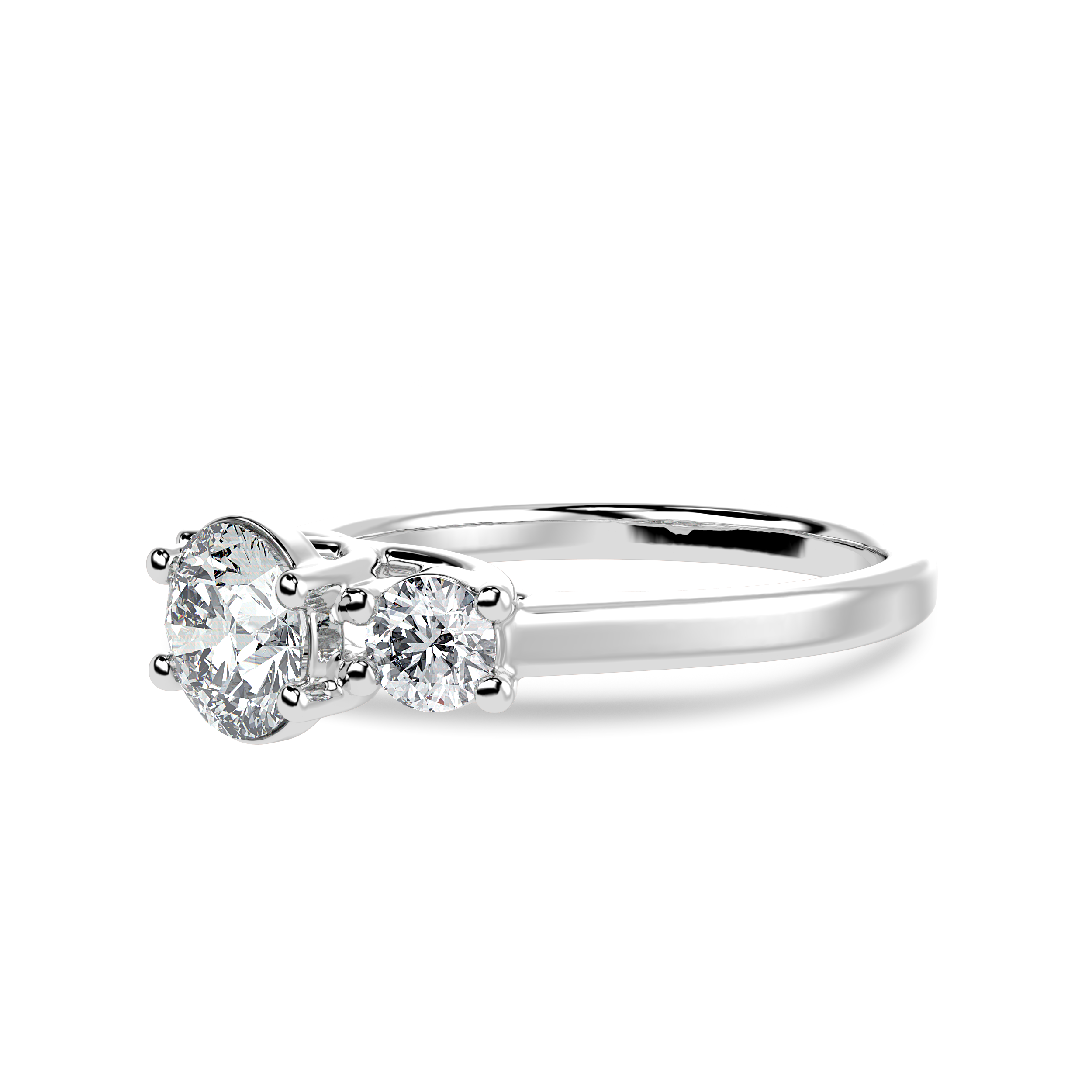 30-Pointer Solitaire Diamond Accents Platinum Ring JL PT 1229   Jewelove.US
