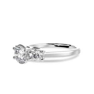 1.00 Carat Solitaire Diamond Accents Platinum Ring JL PT 1229-C   Jewelove.US