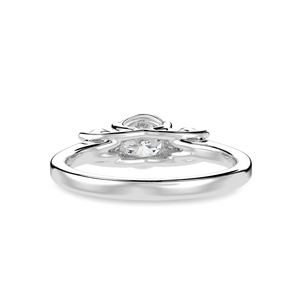 1.00 Carat Solitaire Diamond Accents Platinum Ring JL PT 1229-C   Jewelove.US