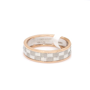 Chess Couple Rings in Platinum & Rose Gold with Single Diamonds JL PT 1114   Jewelove.US