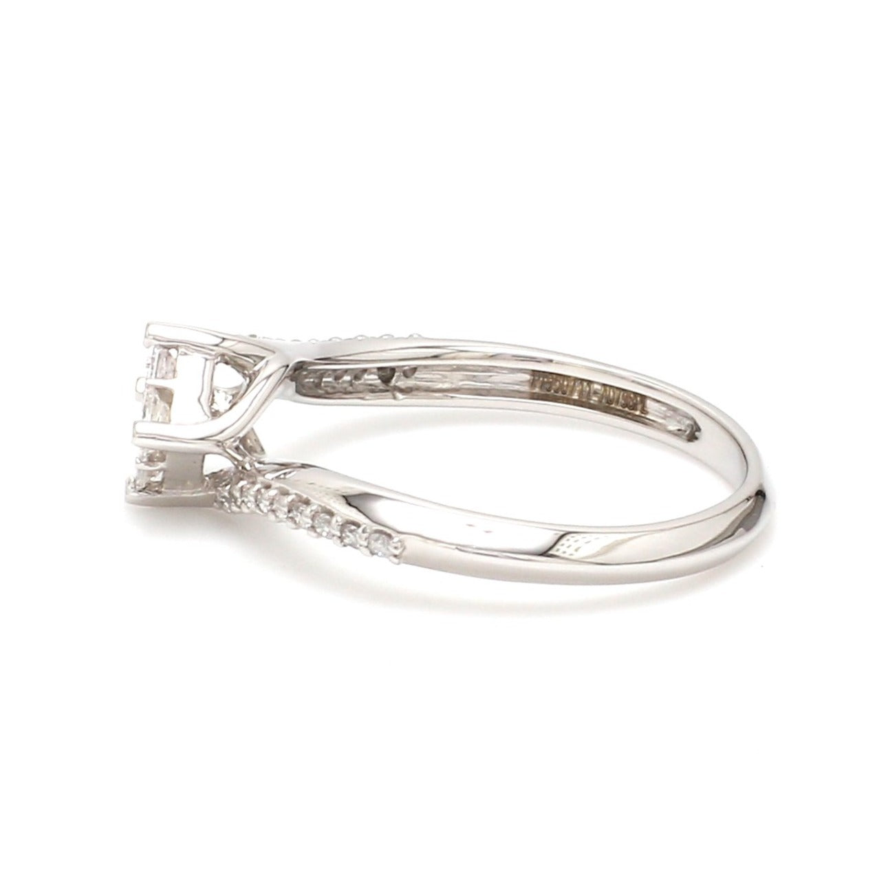 Princess Cut Solitaire-look Platinum Engagement Ring for Women JL PT 1010