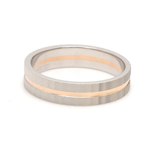View of Designer Platinum & Rose Gold Ring for Men JL PT 1128
