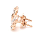 Load image into Gallery viewer, Customised 14K Rose Gold + White Gold earrings with diamonds   Jewelove.US
