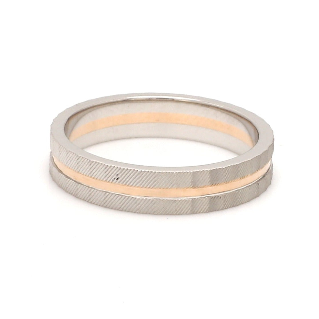 View of Designer Platinum & Rose Gold Ring for Women JL PT 1128