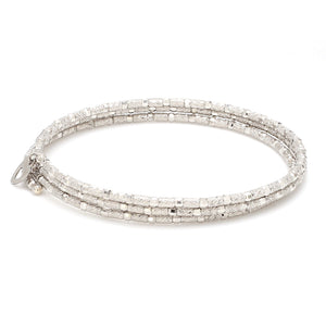 Japanese 3-row Flexible Platinum Bracelet for Women JL PTB 770   Jewelove.US