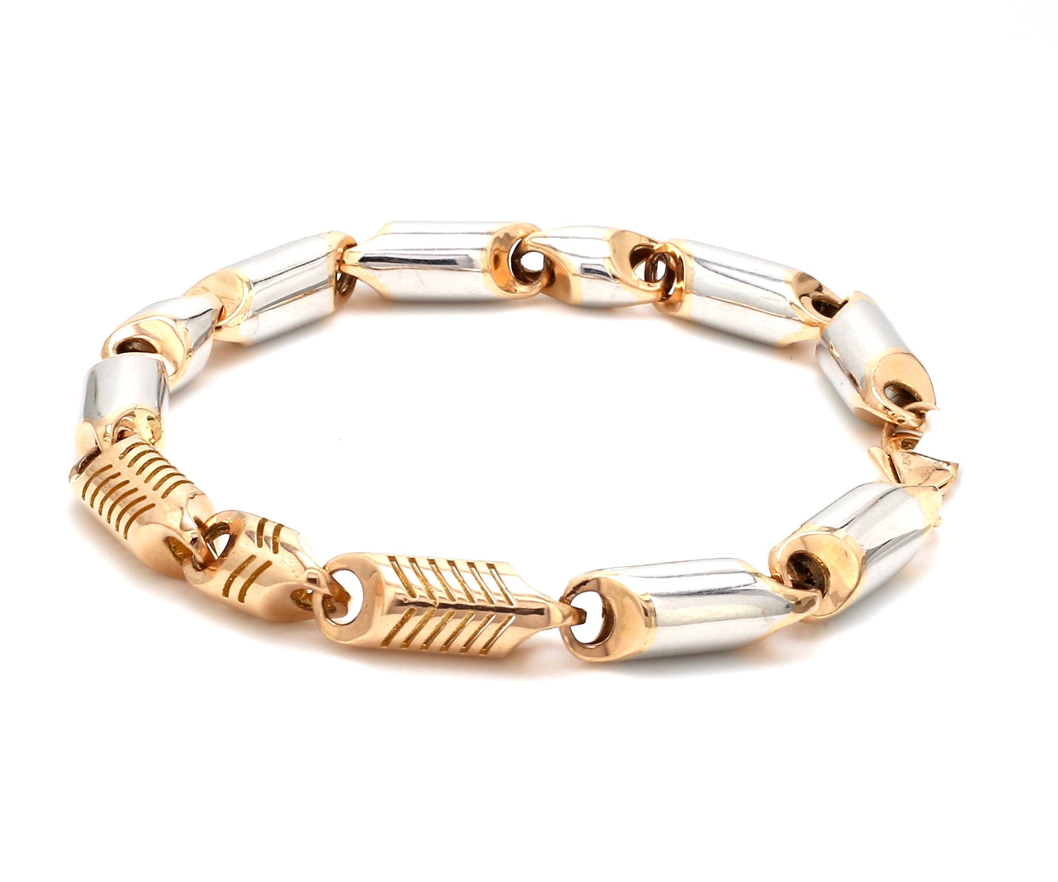 Designer Heavy Platinum & Rose Gold Bracelet for Men JL PTB 753
