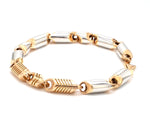Load image into Gallery viewer, Designer Heavy Platinum &amp; Rose Gold Bracelet for Men JL PTB 753
